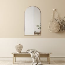 Naomi Arched Stainless Steel Wall Mirror